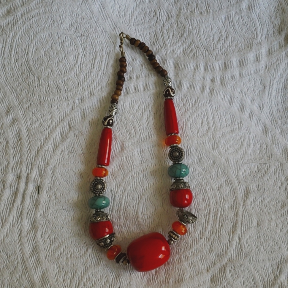 OOAK Tribal Bead Necklace